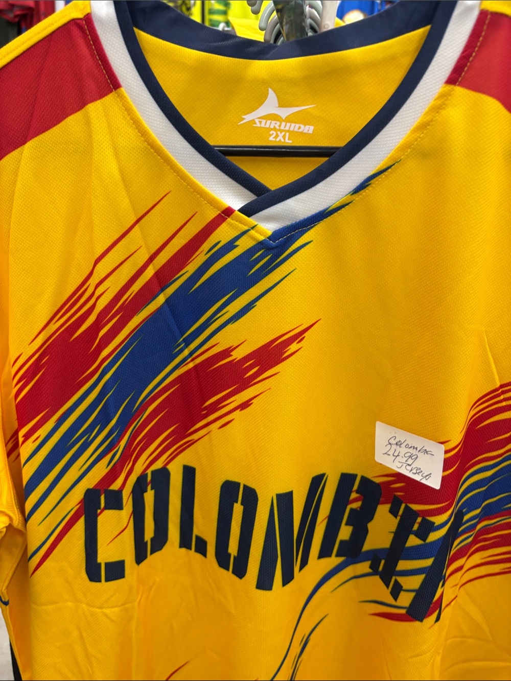 Yellow Colombia Men’s Soccer Jersey by Suruida